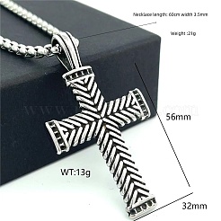 Colgante de cruz de hip hop vintage de acero inoxidable 304 para hombres y mujeres.&nbsp;ZR0074