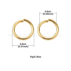 Messing Open Ringe springen&nbsp;KK-FS0001-23B