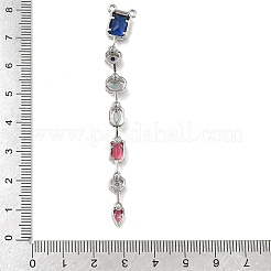 Micro ottone spianare zirconi grandi ciondoli&nbsp;KK-G547-01P
