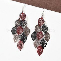 Ohrhänger aus 430er Edelstahl mit Blattmotiv&nbsp;EJEW-A137-06P-03