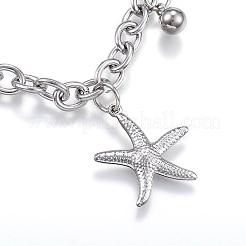 Anlaufgeschützte Bettelarmbänder aus Edelstahl 304&nbsp;BJEW-G544-10P