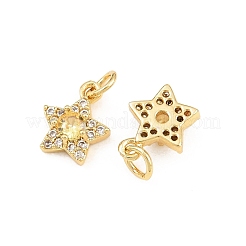 Adornos de latón micropavé de circonia cúbica&nbsp;KK-Q085-12G-03