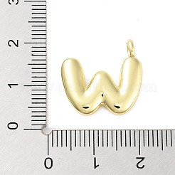Pendentifs en forme de ballon en laiton plaqué or&nbsp;KK-C050-01G-W
