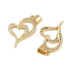 Pendentifs avec zircon cubiques à micro-pavés en laiton&nbsp;ZIRC-I367-12G-03
