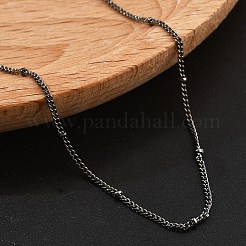 2 mm dicke Satellitenkettenhalsketten aus Messing für Damen&nbsp;NJEW-D302-49B