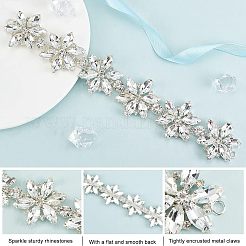 1pc garniture de strass en cristal de fleur brillante&nbsp;DIY-FG0003-37