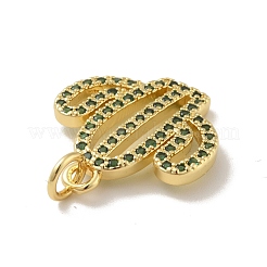 Colgante micropavé cubic zirconia de latón&nbsp;KK-B059-09G
