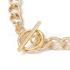 Braccialetto con ciondolo a forma di fiore a lume con catene barbazzale in alluminio da donna&nbsp;BJEW-TA00176-02