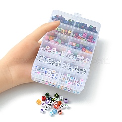 504 Stück 6 Stile einfarbige anfängliche Acrylperlen&nbsp;MACR-YW0002-50