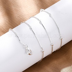 2.5 mm Messingkugel-Schlangenkette für Damen und Herren&nbsp;KK-P302-03S