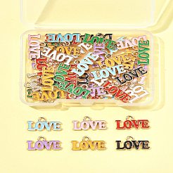 48 Stück 8 Farben Anhänger aus Emaille mit Valentinstagsthema&nbsp;ENAM-FS0002-51