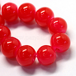 Perles rondes en verre imitation jade&nbsp;DGLA-Q021-10mm-05