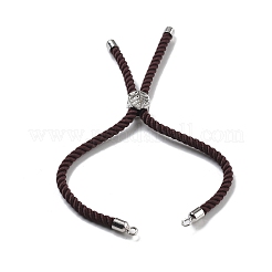 Silberarmbänder aus gedrehter Nylonschnur&nbsp;DIY-B066-03P-04
