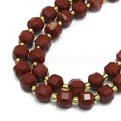 Filo di perle di diaspro rosso naturale&nbsp;G-I376-D77-01