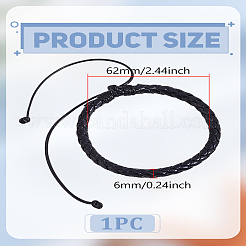 1-teiliges Set aus geflochtenen Armbändern aus PU-Leder für Damen und Herren&nbsp;BJEW-LP0003-39