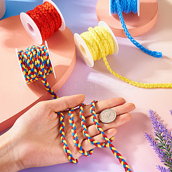 20 m 4 Farben Polyester-Flechtschnüre&nbsp;DIY-TA0010-38