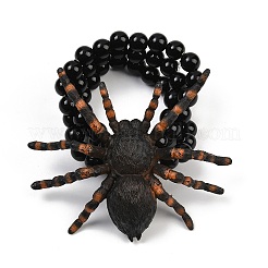 Halloween-Armbänder mit mehrreihigem Anhänger aus Kunststoff und Acryl&nbsp;BJEW-H632-01