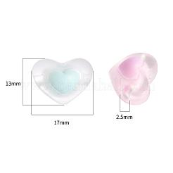 50pcs 5 couleurs perles acryliques transparentes&nbsp;TACR-CC0001-02