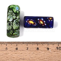 Handgefertigte Millefiori-Glassäulenperlen&nbsp;LA-N001-02E-01