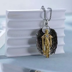 Collares con colgante de diosa con alas de ángel de aleación vintage&nbsp;WG7F3ED-01