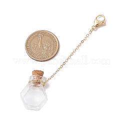 Decorazioni pendenti con bottiglie dei desideri in vetro vuote&nbsp;HJEW-JM02662