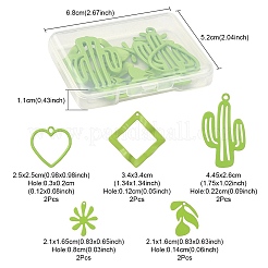 10 Stück 5 Stile sprühlackierte Legierungsanhänger&nbsp;FIND-YW0003-12