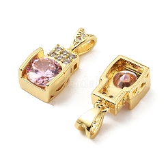 Colgante micropavé cubic zirconia de latón&nbsp;KK-G533-18G-02