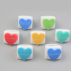 Blickdichte Fingerringe aus Acryl&nbsp;X-RJEW-T010-13