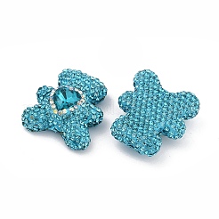 Handgemachte Fimo-Perlen Strass&nbsp;CLAY-NH0001-12D