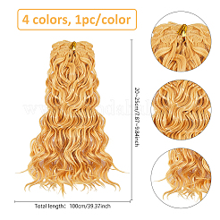 4 stücke 4 farben hohe temperatur faser lange instant-nudeln lockige frisur puppe perücke haar&nbsp;DOLL-DC0001-03