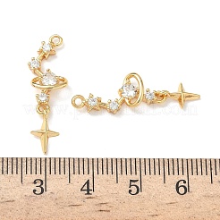 Ottone micro spianare pendenti zirconi&nbsp;KK-Z136-05G-01