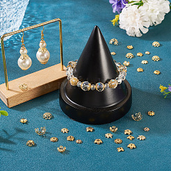 54 pièce de capuchons de perles en laiton de 9 styles&nbsp;KK-TA0003-43