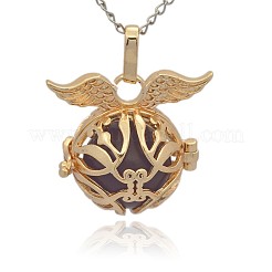 Pendentifs de cage en laiton doré&nbsp;KK-J213-08G