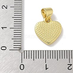Muschel-Herzanhänger aus Messing mit Pavé-Fassung&nbsp;KK-M300-18G