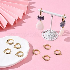 Messing Micro Pave klare Zirkonia Creolen Zubehör&nbsp;XGR0154G-96G