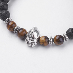 Braccialetti di perle di roccia lavica naturale&nbsp;BJEW-E326-16C
