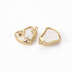 Ciondoli in ottone zirconi chiari micro pavé&nbsp;KK-Q765-027-NF