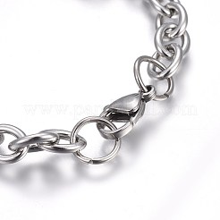 Bracelets à breloques en acier inoxydable 304 résistant au ternissement&nbsp;BJEW-L637-25-P
