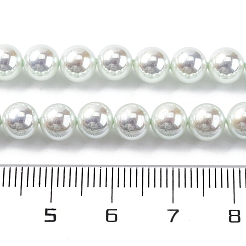 Fili di perle di vetro perlato placcato UV&nbsp;GLAA-F128-01A-T13