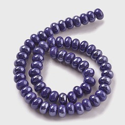 Perles rondelles en porcelaine émaillée&nbsp;PORC-Q001-01E