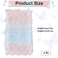 Schmetterlings-Polyester-Netzstoffe&nbsp;DIY-WH0651-09B