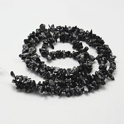 Naturschneeflocke Obsidian Perlen Stränge&nbsp;X-G-F328-10