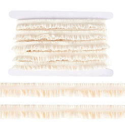 Ruban de dentelle plissée superposée 10 m 10 % élasthanne 90 % polyamide&nbsp;OCOR-GA0002-42A