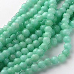 Natürliche und gefärbte weiße Jade Perlen Stränge&nbsp;GSR055