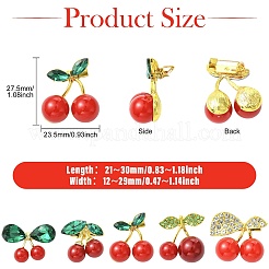 10 spilla in lega di ciliegio con strass&nbsp;JEWB-CJ0001-82