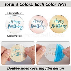 21 stücke 3 farben spiegel wirkung acryl geburtstag cupcake einsatz karte dekoration&nbsp;AJEW-SP0001-67A