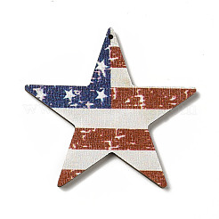 Anhänger aus Espenholz mit einseitig bedrucktem Motiv der amerikanischen Flagge&nbsp;WOOD-G014-13