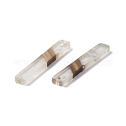 Grandes colgantes de resina transparente y madera de nogal&nbsp;RESI-M027-11E