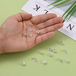 Filigrane Perlenkappen aus Eisen mit mehreren Blütenblättern&nbsp;E114-S