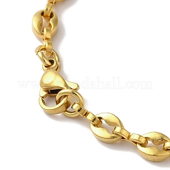 Ionenplattierung (IP) 304 Edelstahl Kaffeebohnen-Kettenarmbänder für Frauen oder Männer&nbsp;BJEW-A019-01G